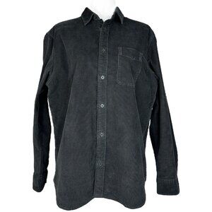 Everlane Men's Black The Classic Corduroy Button Down Long‎ Sleeve Shirt M/C48